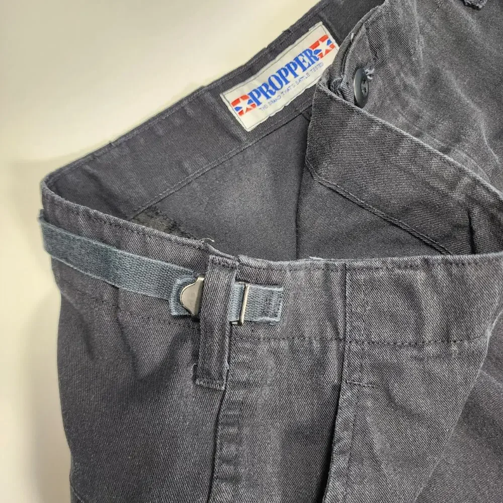 VTG Propper Combat Cargo Pants XL Regular‎ Black Military Tactical Cotton Poly